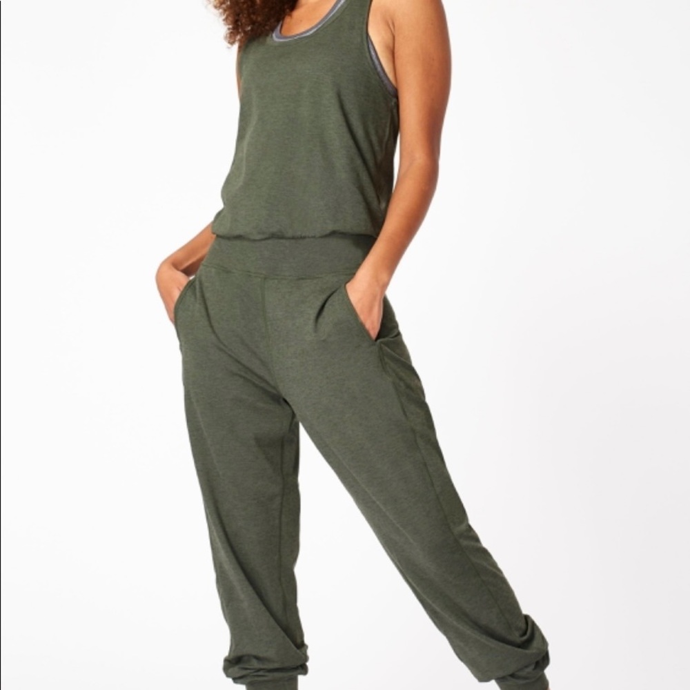Sweaty Betty Gary Jumpsuit Olive Green Marl Size XS Extra Small NWOT!